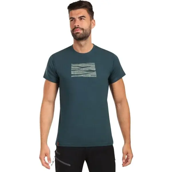 KILPI DIXIE Pánské funkční tričko, tmavě zelená, velikost