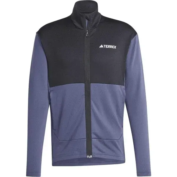 adidas TERREX MULTI LIGHT FLEECE Pánska bunda, tmavo modrá, veľkosť XXL