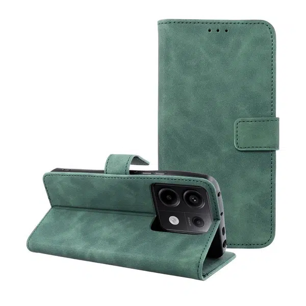 Flipové pouzdro TENDER Book pro Xiaomi Redmi Note 13 Pro 5G, zelená