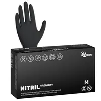 Silné nitrilové rukavice Espeon Nitril Premium - 100 ks, černé, velikost M (100026) + dárek zdarma