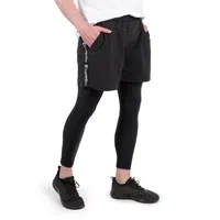Pánské legíny 2v1 inSPORTline Closefit černá standardní XL