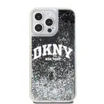 Zadní kryt DKNY Liquid Glitter Arch Logo pro Apple iPhone 14 Pro Max, černá