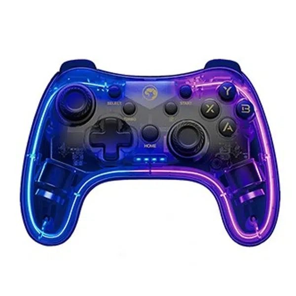 Gamepad Marvo GHOST 40, bezdrátový, 17tl., všesměrový, průhledný