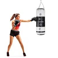 Boxovací pytel inSPORTline Robkin 35x90cm / 25kg černo-bílá