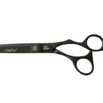 Efilační nůžky Olivia Garden SilkCut Thinner EUR 6,35" Matt Black Edition - matně černé (T6.35BL) + dárek zdarma