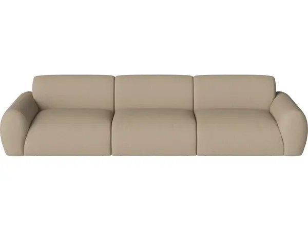 Pohovka Núvol 3 moduly se 2 nízkými bočnicemi, více variant - Bolia Varianta: Vilme - Bouclé & texture, Dark beige