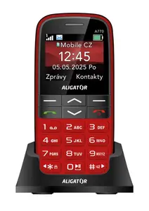 Aligator A770 Senior červená + stolní nabíječka