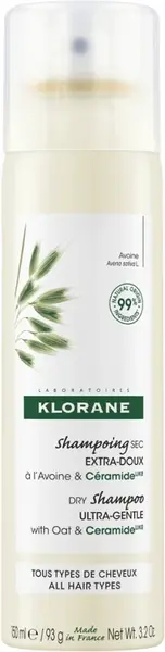 Klorane Suchý šampon s ceramidy Oves (Dry Shampoo) 150 ml