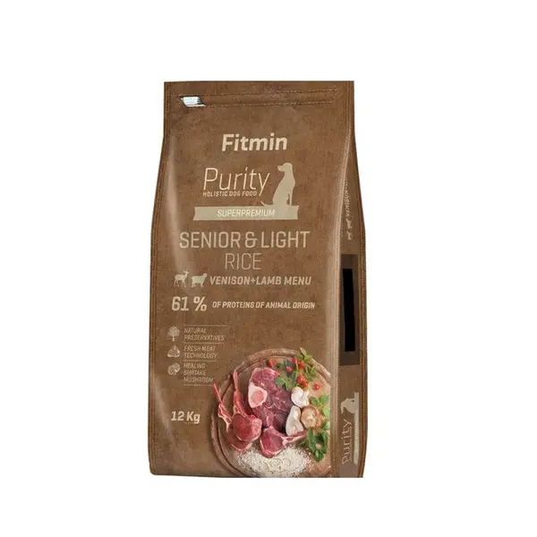 Fitmin Dog Purity Rice Senior & Light Venison & Lamb 12 kg | P56330