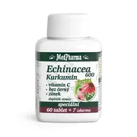 MEDPHARMA Echinacea 600 Forte + kurkumín + vitamín C + bez čierny + zinok 67 tabliet