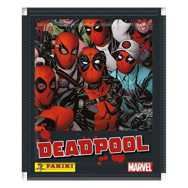 Panini Deadpool - balenie nálepiek (4 nálepky + 1 karta)
