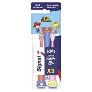 SIGNAL Zubní kartáček pro děti měkký 3 ks