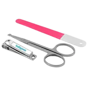 BABYONO Set dětská manikúra červená 3 ks