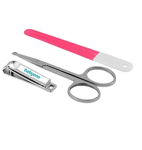 BABYONO Set dětská manikúra červená 3 ks