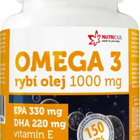 NUTRICIUS Omega 3 Rybí olej 1000 mg EPA 330 mg/DHA 220 mg 150 kapslí
