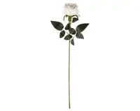 Umělá květina Růže 76 cm, bílá