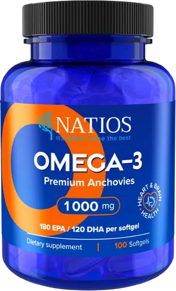 NATIOS Omega-3 Premium Anchovies 1000 mg 100 kapslí