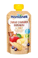 HAMÁNEK kapsička Jablko s banánem, borůvkou a jáhly 100 g