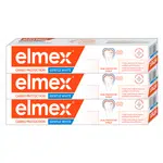 ELMEX Caries Protection Gentle White zubní pasta proti zubnímu kazu triopack 3 x 75 ml