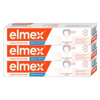 ELMEX Caries Protection Gentle White zubní pasta proti zubnímu kazu triopack 3 x 75 ml