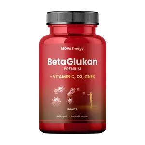 MOVIT ENERGY BetaGlukan 350 mg + Vitamin C, D3, Zinek PREMIUM 60 kapslí