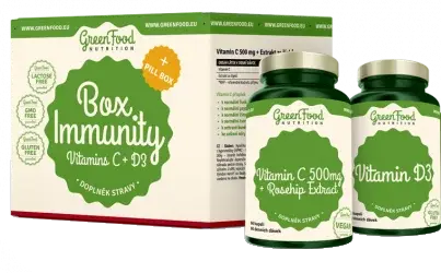 GREENFOOD NUTRITION Box Immunity + Pillbox 2 x 60 kapslí