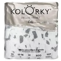 KOLORKY DELUXE VELVET Puntíky vel. XL (12-16 kg) 17 ks
