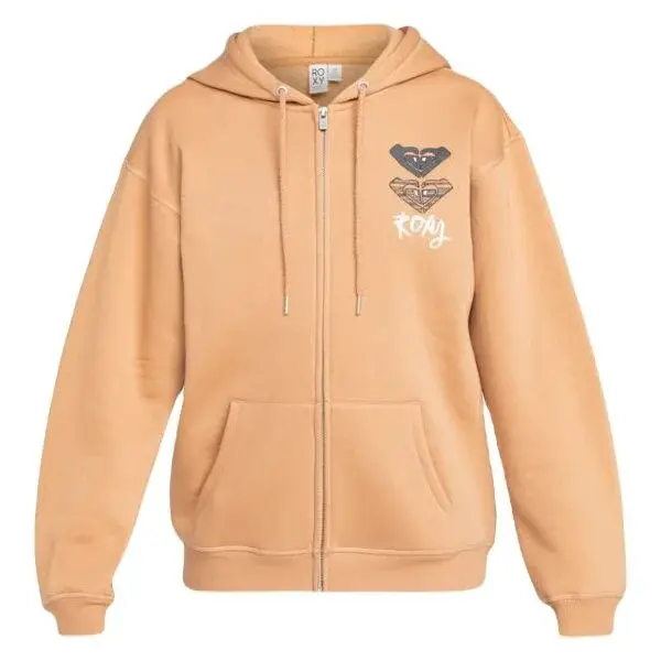 Roxy SURF STOKED ZIPPED BRUSHED Dámská mikina, oranžová, velikost