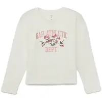 GAP FRCH VALUE LOGO Dívčí tričko s dlouhým rukávem, bílá, velikost