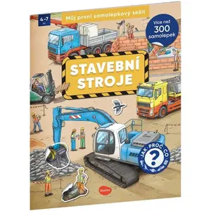 ELLA & MAX STAVEBNÍ STROJE Můj první samolepkový sešit, mix, velikost