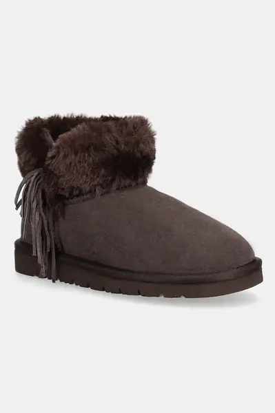 Semišové sněhule Answear.LAB hnědá barva