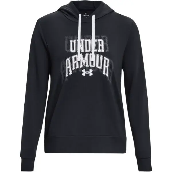 Under Armour RIVAL TERRY GRAPHIC Dámská mikina, černá, velikost S