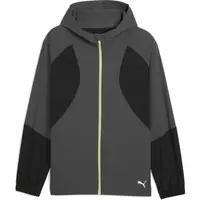 Puma M RUN ULTRAWEAVE HOODED JACKET Pánská běžecká bunda, tmavě šedá, velikost