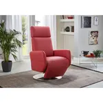 Sit & More RELAXAČNÍ KŘESLO, kůže, červená
