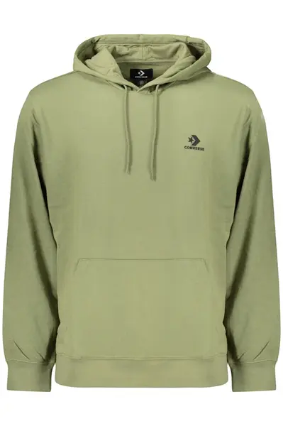 Zelená mikina Converse bez kapuce