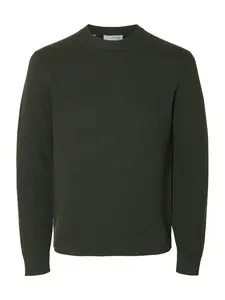 SELECTED Sveter 'SLHDANE'  tmavozelená