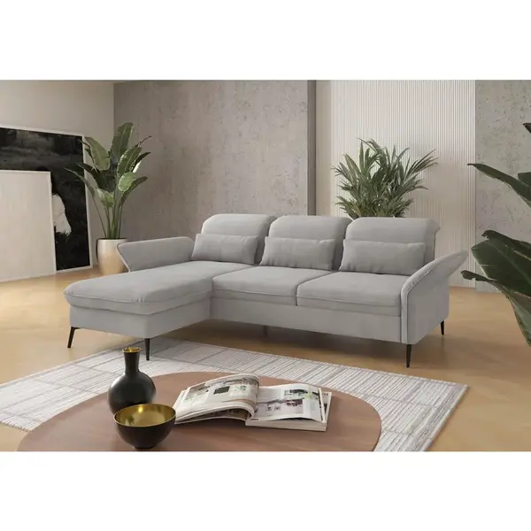 Sit & More ROHOVÁ SEDAČKA, textil, barvy stříbra