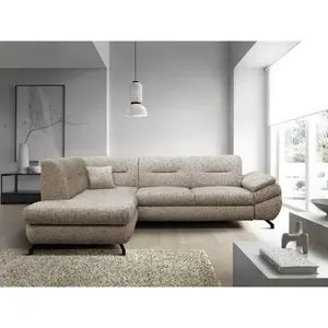 MID.YOU ROHOVÁ SEDAČKA, textil, světle hnědá