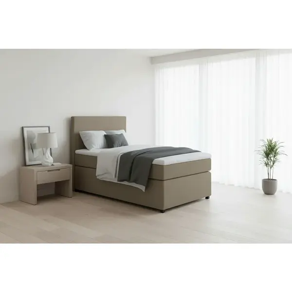 MID.YOU POSTEL BOXSPRING, 90/200 cm, pískové barvy