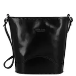 Luxusní dámská kožená crossbody kabelka Sylva, černá