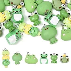 18Pcs 6 Styles Opaque Resin Pendants