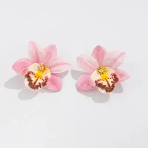 Cloth Flower Stud Earrings
