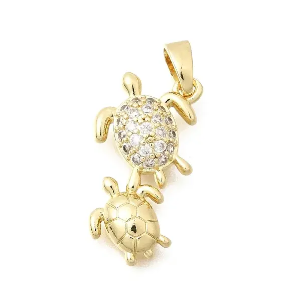 Brass Clear Cubic Zirconia Pendants