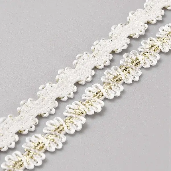 15 Yards Polyester Metallic Elastic Lace Trim