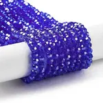 Electroplate Transparent Glass Beads Strands