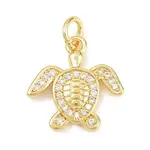 Brass Micro Pave Cubic Zirconia Pendants