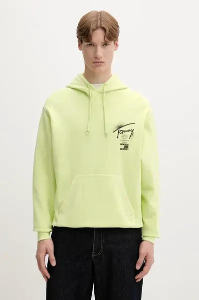Tommy Jeans mikina s kapucí pánská bavlněná