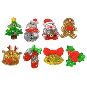 Christmas Theme Transparent Resin Cabochones