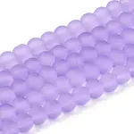 Baking Paint Transparent Glass Bead Strands