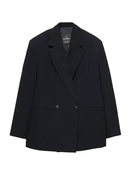 Pull&Bear Blejzer  sivá / čierna
